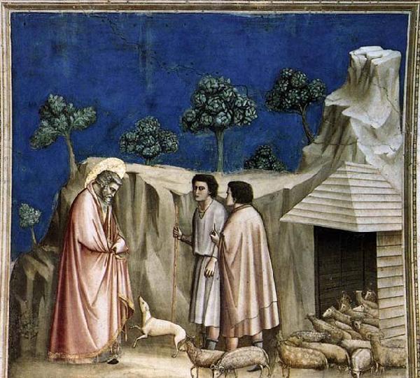 GIOTTO di Bondone Joachim among the Shepherds